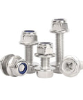 Cross Flange M6 Hex Socket Head Bolts And Nuts Kit With Washers 20 Sets Serrated Flange for Vibration Lock Stainless Steel 304