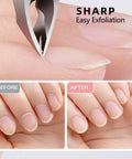 Close-up of 3/4 Jaw Cuticle Nippers Ultra Sharp Stainless Steel Clippers For Pedicure And Manicure showing sharp precision cutting.