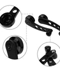 Upgrade Your Ride With These Heavy Duty Billet Aluminum Window Handle Cranks Silvery Fit For Most Cars Replaces Old Winder Kits Durable Anodized Finish Auto Interior Parts, black pair