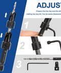 Heavy Duty Countersink Drill Bits Set Built Tough For Wood And Metal With Carbide Tips. Hex key and bit adjustment process.