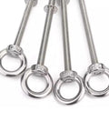M8 Eyebolt And Nut Kit 4 Pack With Spring And Flat Washers Stainless 304 Construction Lifting Eye Bolt With Extended Hole M8x140