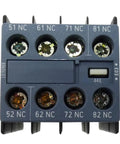 Heavy Duty 4 Normally Closed Auxiliary Contact For Industrial Control Relay Assembly rated 10 Amp at 690 Volt AC on DIN rail.