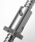 Close-up view of SFU5010 Ballscrew Kit Runs Slick With Precision Ball Nut, showing smooth metal surface and threaded shaft.