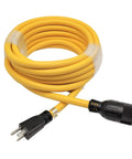 Heavy Duty NEMA 5-20 Extension Cord 5-20P To 5-20R With 5-15R Adapter 125V 20A 2500W 12 AWG Copper UL Approved Rugged Power Cable coiled