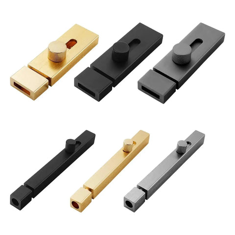 Tough As Nails Rustproof Slide Bolt Latch for Outdoor Garden Gates and Backyard Fences, featuring assorted colors and sizes.