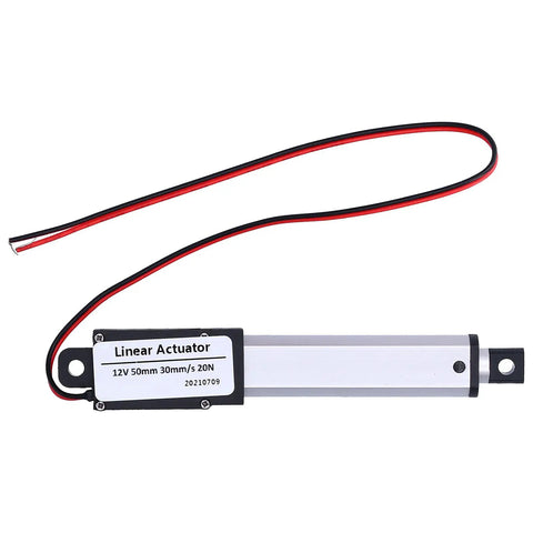 12V DC Linear Actuator with 50mm Stroke, 30mm/s Speed, 20N Load, Mini Limit Switch, Compact Durable Fuselage for Medical and Industrial Use