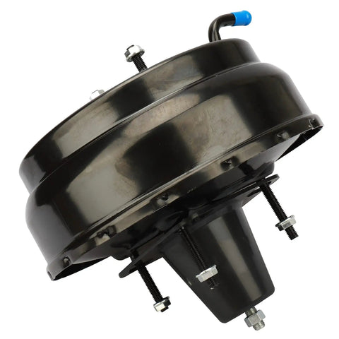 Premium Vacuum Power Brake Booster Quick Swap Direct Replacement Kit For Lexus ES300 Toyota Camry Avalon Solara 1995 To 2003 top view showing cone shape and mounting bolts.