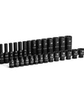 Quarter Inch Drive Master Impact Socket Set With Shallow And Deep Sockets Metric Sizes 4 To 15 mm Premium Chrome Moly Steel