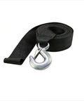 Beefy Built 2 Inch By 20 Foot Heavy Duty Trailer Winch Strap With Hook 10000 Lbs Load Capacity For Cars Boats ATVs Jet Skis Universal Tow Strap For Car Trailers And Boat Trailers Black rolled black trailer strap with steel hook