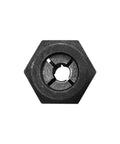 One Fourth Inch Self Releasing Router Collet Replacement RC025DW 2610906283 Thickened Design top view black hexagonal shape