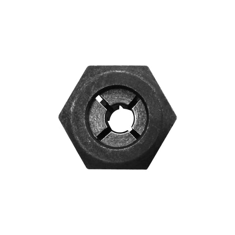 One Fourth Inch Self Releasing Router Collet Replacement RC025DW 2610906283 Thickened Design top view black hexagonal shape