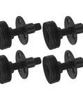 4 Pack Adjustable Furniture Leveling Legs With Three Eighths Inch Thread 16 UNC, heavy duty carbon steel, plastic feet for tables