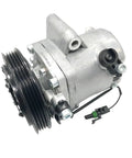 Mercedes Benz Smart Fortwo 451 1.0L Air Conditioning Compressor Pump With SS96 Pulley PV4 Direct Fit Replacement For 1322300011 A1322300011 Lightweight Aluminum Housing Built Tough For Long Life, silver AC compressor with black pulley