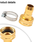 Heavy Duty Aluminum Garden Hose Mender Repair Kit With 3/4 Inch Us Thread Male Female Fitting And Stainless Steel Clamp For Sprayer Leak Fix And End Replacement No Tools Needed Just Twist And Go, brass hose fitting with clamp