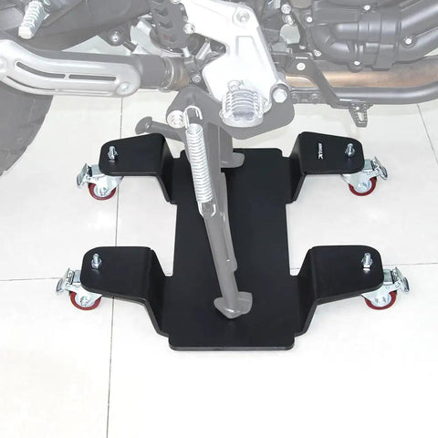 Heavy Duty Motorcycle Dolly With 360 Degree Casters Center Stand Mover For Easy Maneuver In Tight Spaces Holds Up To 800 Lbs