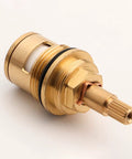 Faucet Cartridge Replacement With Ceramic Disc For Three Quarters Inch BSP Taps Solid Brass Body Durable Ceramic 20 Spline Quarter Turn Valve Insert