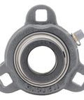 Front view of 2 Pack 3 Bolt Flange Mount Ball Bearing Unit With Insert Bearing SA20516 Cast Iron Housing TRD205 Bore 1 In