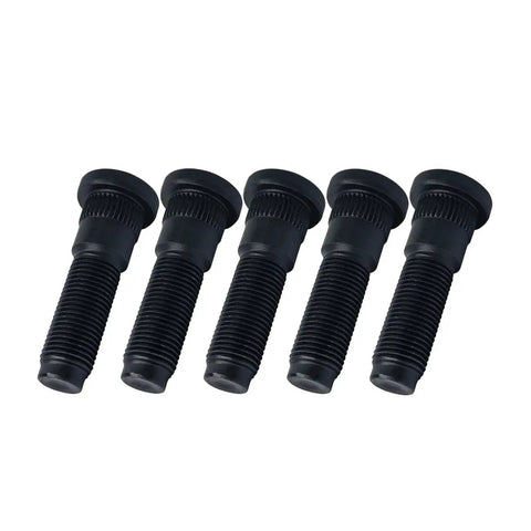 Top Shred 10PCS Heavy Duty 1/2-20 Chrome Wheel Stud Lug Bolt Kit For Front Wheels On Jeep Wrangler JK And Dodge Nitro Made From Cold Forged Grade Steel Perfect Ride Upgrade, five black 1/2-20 wheel studs