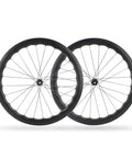 Carbon Fiber Road Bike Wheelset With 50mm Depth 1570g Weight Tubeless Ready 700c Clincher Disc Brake Six Bolts Wave Rims