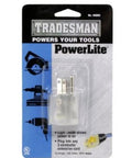 One Outlet Lighted AC Adapter Plug With 15 Amp Grounded Outlet And Clear Housing in retail packaging, front view.