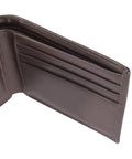 Premium Full Grain Leather Men Passcase Wallet With A Rich Oil Tan Shell And Soft Cotton Duck Lining Crafted For Hardcore Daily Grinds And Completely Reliable Carry inside view showing six card slots.