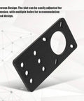 Beefy Stepper Motor Mount Plate For NEMA 17 Size Anodized Aluminum Bracket With Adjustable Slots Black