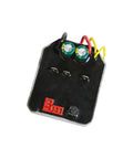 60 Amp 21 Volt Brushless Lithium Angle Grinder Control Board with wiring, capacitors, and button for variable speed performance.