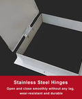 Lockable Stainless Steel Inspection Cover With Invisible Frame For Yard And Garden Drainage Durable Weather Resistant Manhole Cover For Lawn Patio And Industrial Use, showing open lid with hinges