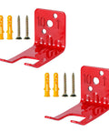 Badass Durability Iron Fire Extinguisher Brackets 2 Pack Wall Mount Holders with installation screws and anchors.