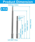 Heavy Duty 2 Pack Seven Plus Ten Inch Forstner Drill Bit Extension With Three Eighth Inch Round Shank Made From Hella Tough High Carbon Steel dimensions diagram