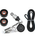 Heavy Duty Serpentine Belt Tensioner Kit For Jeep Wrangler 2012 2017 3.6L Replacement With Durable Pulleys Bolt On Ready Fits 2018 JK 3.6L Belt Drive System, alloy tensioner kit with belt and pulleys