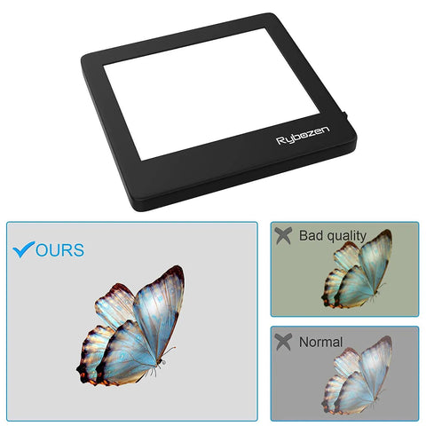 Ultra Thin Portable Slide Scanner With LED Light Panel 5 X 4 Inch, clear view comparison for photo slides quality