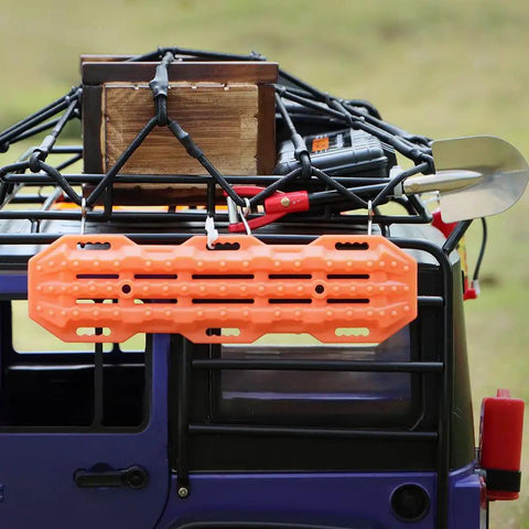 1/10 RC Crawler Accessories Storage Box Wood Box Luggage Net Fuel Box Shovel Fire Extinguisher Recovery Board For Traxxas TRX4 Axial SCX10 Redcat Gen 7 8 Black