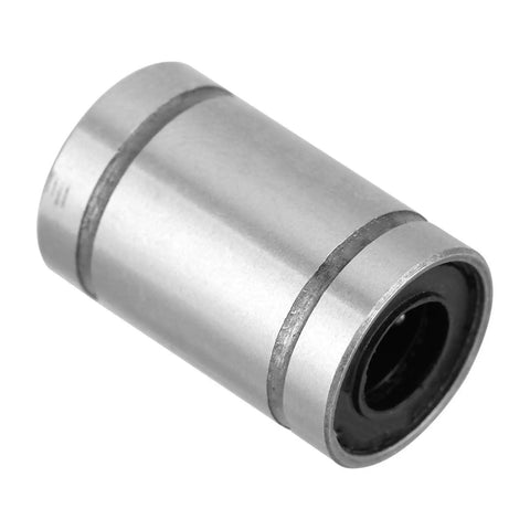 Ultra Quiet Linear Motion Ball Bearing Bushing Set 6mm LM6UU For 3D Printer And CNC Parts, showing steel bearings, angled view
