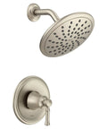 Dartmoor Shower System With Rain Showerhead Brushed Nickel Finish Valve Not Included Posi Temp Valve Required MPACT Compatible Trim Kit