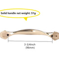 Heavy Duty Zinc Alloy Cabinet Pulls And Drawer Knobs Knockout Amber Gold Finish, 96mm kitchen handle, solid 51g weight.