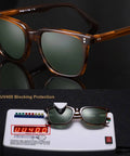 Polarized Mens Sunglasses For Driving And Fishing With Acetate Frames HD Anti Glare Lenses Square Frame Design Built For Outdoor Adventures UV Protection All Day Comfort For Everyday Street To Shore; sunglasses on display with UV400 protection.