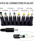 Versatile 12V Power Supply 2A AC Adapter 100-240V Input 50-60Hz 24W With 5.5x2.1mm DC Plug And 8 Quick Swap Tips For LED Strip CCTV Camera Router Bluetooth Speaker And More Includes 1.5m Power Cord, 8 DC connector plug kit with 5.5x2.1mm tip