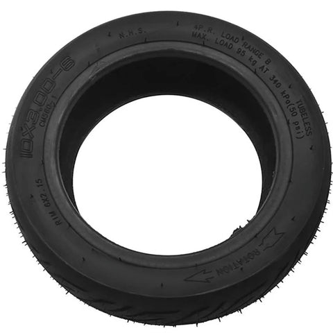 Tubeless 10x3.00-6 Electric Scooter Tire With Rock Solid Traction On Wet Or Dry Surfaces And 90D Inner Tube Included Fits Zero Kaabo Wolf KUGOO M4 Dualtron And Other 10 Inch Scooters For Smooth Confident Rides