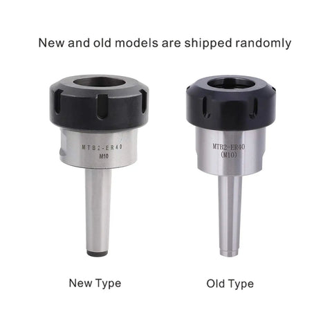 New and old models of Er40 M10 Collet Chuck Holder With Morse Taper MT2 Shank For CNC Lathe and Milling Machines.