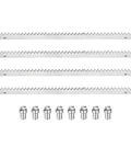 4 Pack Steel Gear Rack Kit 6.6 Ft Total Length Heavy Duty Reinforced Rack With Mounting Hardware For Sliding Doors And Gate Openers Straight Gear Rack System Built Tough, 4 steel racks and bolts