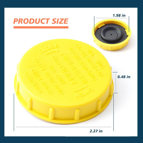 Brake Fluid Reservoir Cap Replacement For Subaru BRZ Crosstrek Forester Impreza Legacy Outback WRX STI shown with dimensions