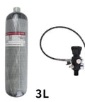 Carbon Fiber Paintball Tank 3L 183ci With Dual Gauge Valve 4500 PSI Lightweight PCP Airgun Charging System Complete Fill Station For Fast Refills And On The Fly Field Play