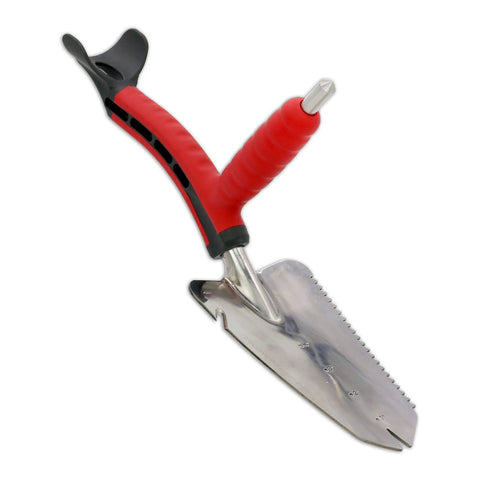 Multi Digger Dual Grip Garden Hand Trowel with Soft Touch Ergonomic Handles for versatile soil work and precise weeding