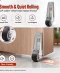 Built To Last Vertical Track Roller Wheels With Plush Rubber Treads And Sturdy Alloy Brackets For Zero Sweat Barn Door Cabinet Gate Drawer Glide And Fast Hardware Upgrade on smooth wood surface.
