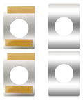 4 Piece Stainless Steel Door Reinforcement Plates Set For Covering Damaged Holes And Fixing Loose Locks. Waterproof Brushed Finish.