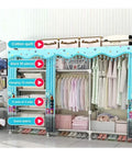 Rock Solid Portable Closet Organizer With 25 Mm Steel Pipes Hella Spacious Wardrobe Rack showcasing ample hanging and stacking space.