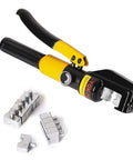 Heavy Duty Hydraulic Crimping Tool For Cable Lugs And Fittings, Pro Grade 4 To 70mm Capacity, Dual 5 To 6 Ton Pressure, 360 Degree Rotating Head, Compatible With Copper, Aluminum, PEX And PB Pipe Fittings, Leakproof, Easy Crimping with dies