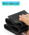 Heavy Duty Black Rubber Anti Vibration Mat For Machinery Oil Proof Shop Grade Shock Absorber Pad folded in hand
