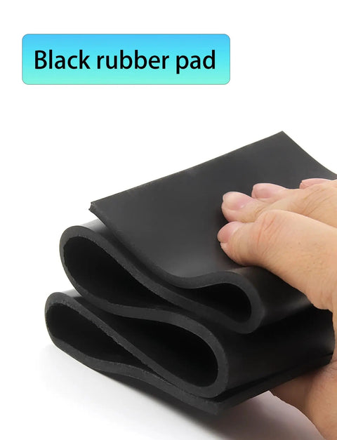 Heavy Duty Black Rubber Anti Vibration Mat For Machinery Oil Proof Shop Grade Shock Absorber Pad folded in hand